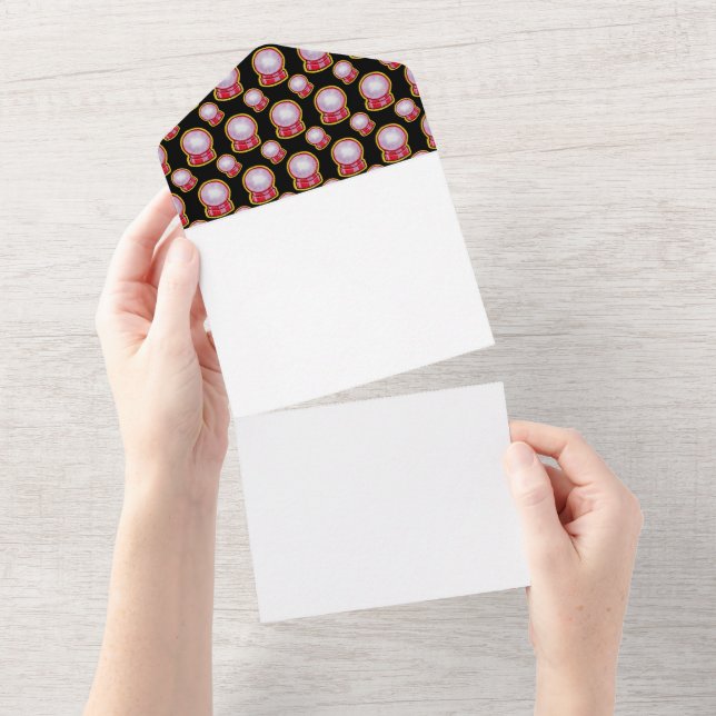 Pastel Crystal Ball All In One Invitation (Tearaway)