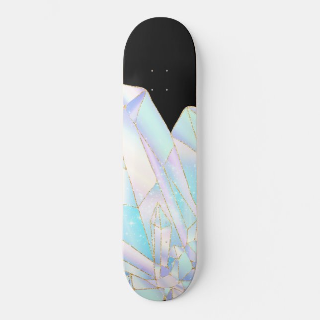 Pastel Crystal Black Skateboard Deck (Front)