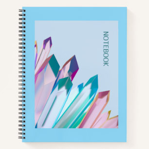 Pastel Crystal Notebook - Modern Geometric Aesthet