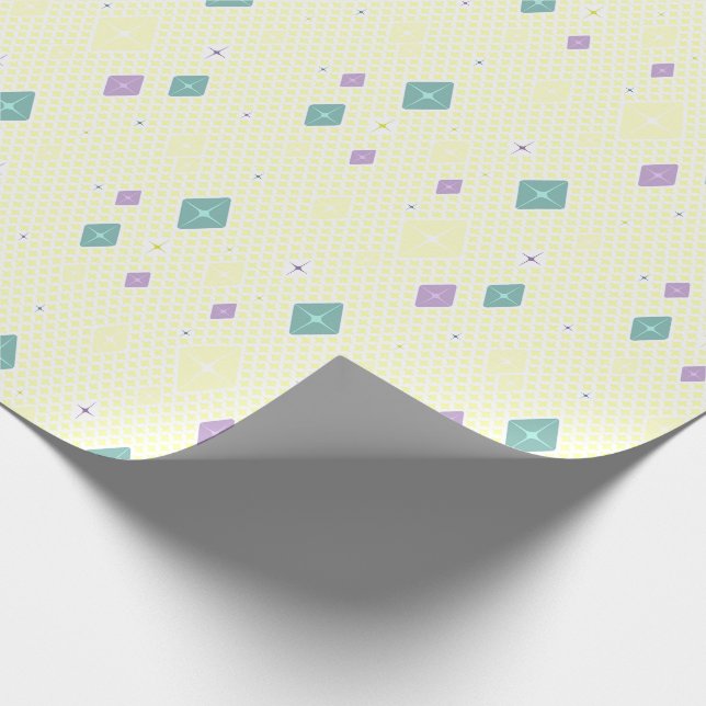 Pastel Crystal Star Pattern Wrapping Paper (Corner)