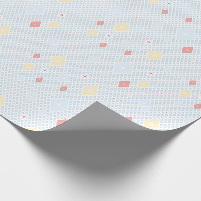 Pastel Crystal Star Pattern Wrapping Paper (Corner)