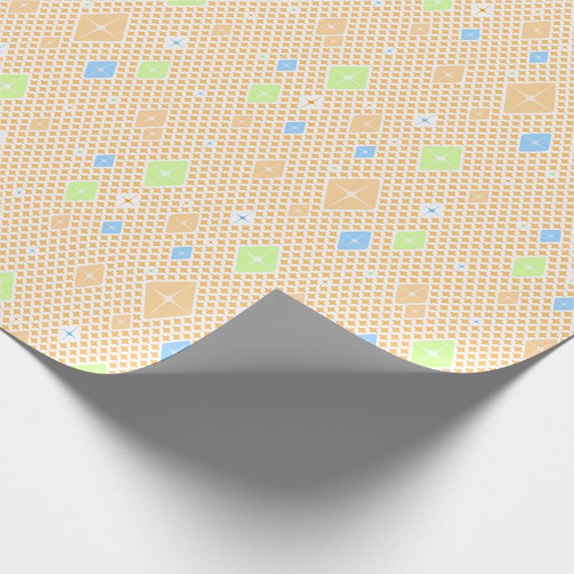 Pastel Crystal Star Pattern Wrapping Paper (Corner)