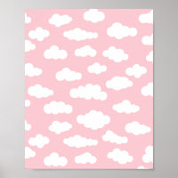 Pastel Cumulus Clouds Asthetic White And Pink Art