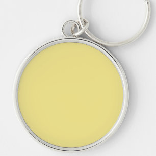 Pastel custard yellow decor ready to customise key ring