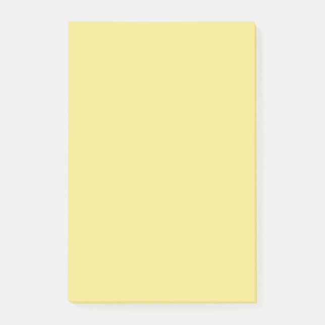 Pastel custard yellow decor ready to customise post-it notes (Front)