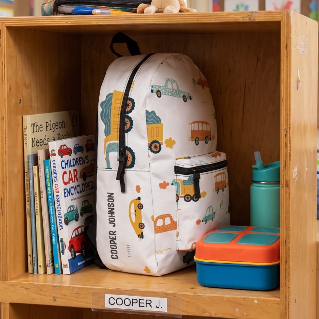 Pastel custom car name boys backpack (Creator Uploaded)