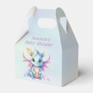 Pastel Cute Dragon Girl Baby Shower Favour Box