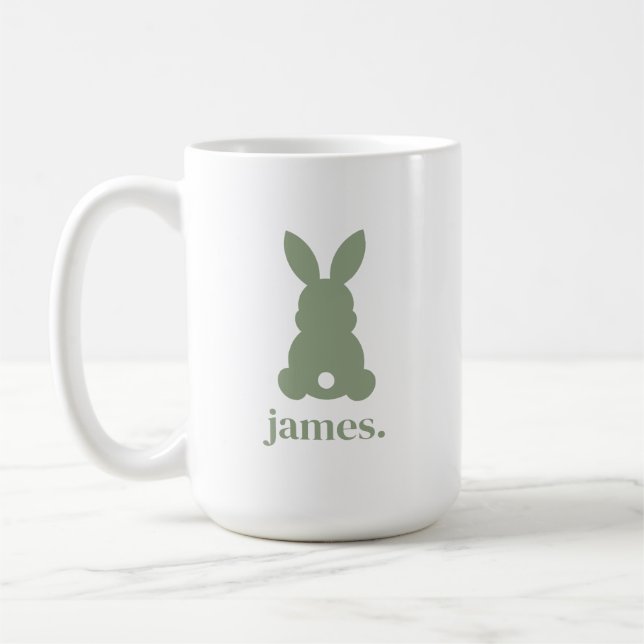 Pastel Cute Easter Bunny Coffee Mug (Left)