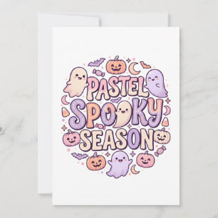 Pastel Cute Halloween Party Invitation