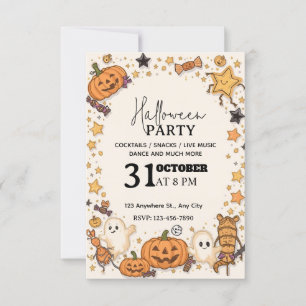 Pastel Cute Halloween Party Invitation – Editable