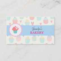 Pastel Cute Kawaii Bakery Businesscard