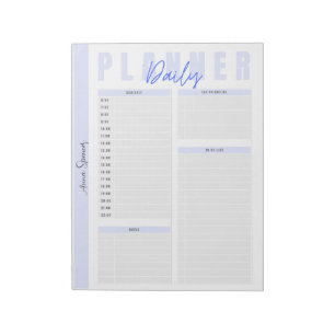 Pastel Daily Planner - Customisable Name Notepad