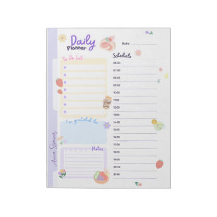Pastel Daily Planner for Students  Notepad