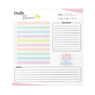 Pastel Daily Planner - To do list, reminder & note