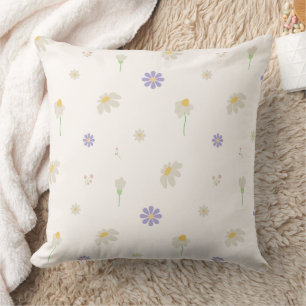 Pastel Daisy Floral Pattern Cushion