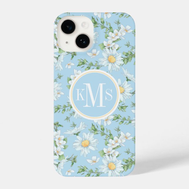 Pastel Daisy Flower Garden Pattern iPhone Case (Back)