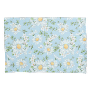 Pastel Daisy Flower Garden Pattern Pillowcase