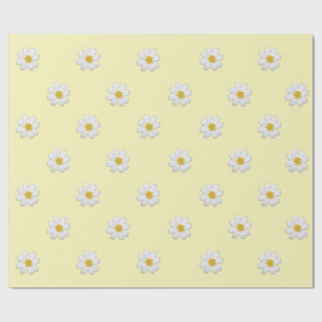 Pastel Daisy Wrapping Paper (Flat)