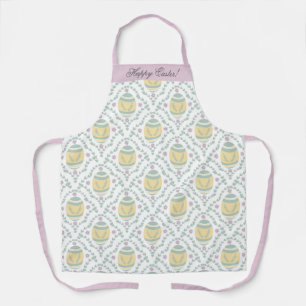 Pastel Damask Easter Eggs Pattern Apron