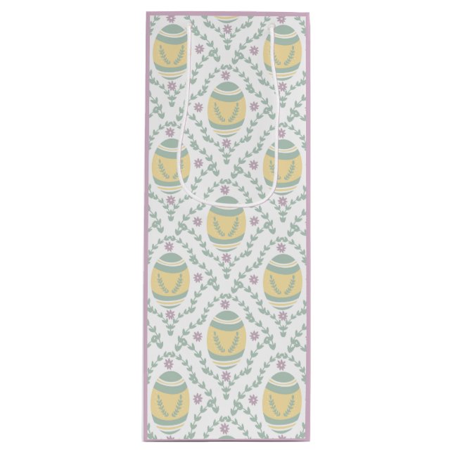 Pastel Damask Easter Eggs Pattern Gift Bag (Front)