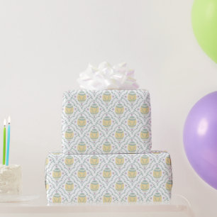 Pastel Damask Easter Eggs Pattern Wrapping Paper