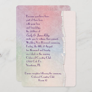 Pastel Damask with torn edge Invitation