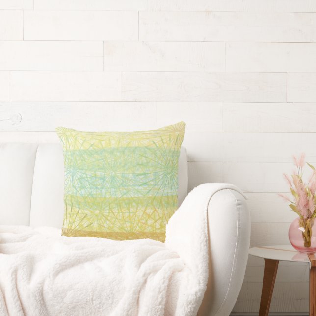 Pastel Dandelion Abstract Geometric Pattern Cushion (Couch)