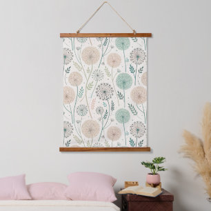 Pastel Dandelion Dreams – Whimsical Floral (2) Hanging Tapestry