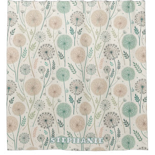 Pastel Dandelion Dreams – Whimsical Floral (2) Shower Curtain