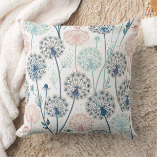 Pastel Dandelion Dreams – Whimsical Floral Cushion