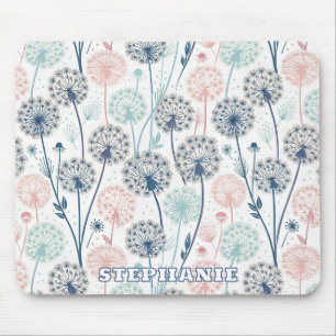 Pastel Dandelion Dreams – Whimsical Floral Mouse Mat