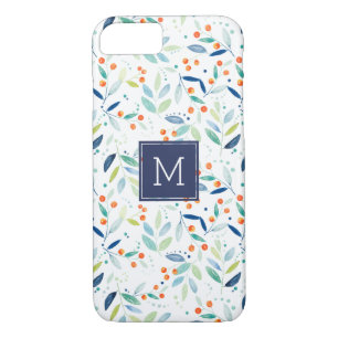Pastel Delicate Watercolors Botanical Pattern iPhone 8/7 Case