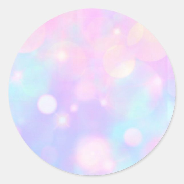 Pastel Design Pink, Blue and Lavender  Classic Rou Classic Round Sticker (Front)