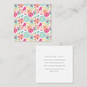 Pastel Designer Artist Flower Pattern Ladies Appointment Card