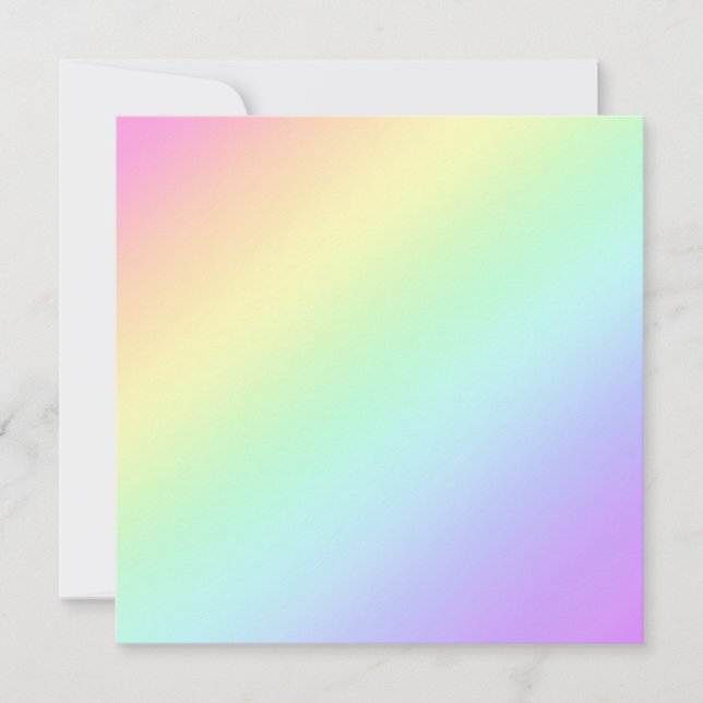 Pastel Diagonal Rainbow Gradient  Card (Front)