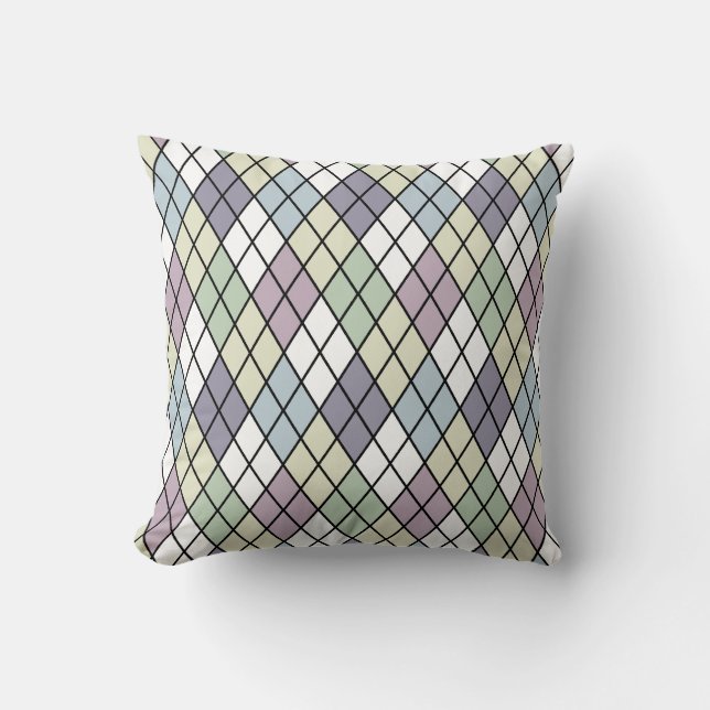 Pastel Diamonds Argyle Cushion (Front)