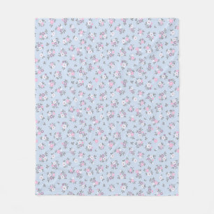 Pastel Ditsy Floral Seamless Pattern Cottagecore Fleece Blanket