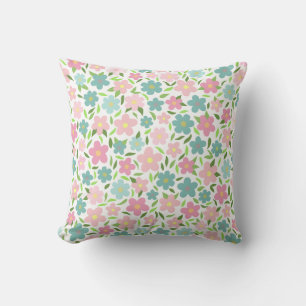 Pastel Ditsy Floral Shabby Chic Coquette Cushion