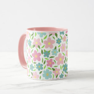 Pastel Ditsy Floral Shabby Chic Coquette Mug