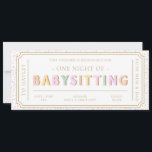 Pastel Dot Babysitting Gift Voucher Card<br><div class="desc">This babysitting gift voucher design features a colourful dot design. The "babysitting" heading is an image that cannot be edited. All of the other text is fully editable. For more advanced customisation of this design,  simply select the "Customise It" button above.</div>