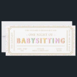 Pastel Dot Babysitting Gift Voucher Card<br><div class="desc">This babysitting gift voucher design features a colourful dot design. The "babysitting" heading is an image that cannot be edited. All of the other text is fully editable. For more advanced customisation of this design,  simply select the "Customise It" button above.</div>