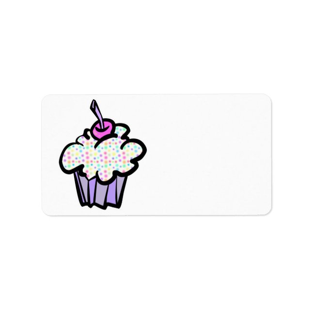 pastel dots cupcake label (Front)