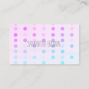 pastel dots pattern custom business cards