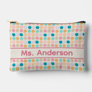 Pastel Dots School Supplies Pouch