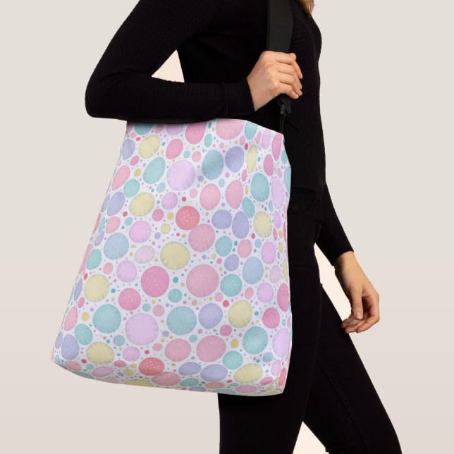 Pastel Dots Un-Perfect Pattern Crossbody Bag (Close Up)