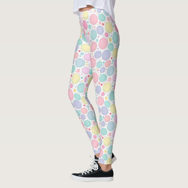 Pastel Dots Un-Perfect Pattern Leggings (Left)