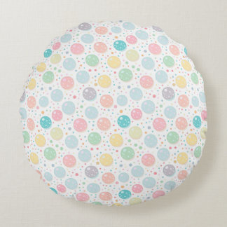 Pastel Dots Un-perfect Pattern Round Cushion
