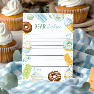 Pastel Doughnut Time Capsule Note Message Card