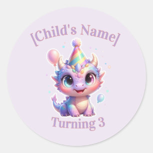 Pastel Dragon Birthday Adventure Envelope Seal