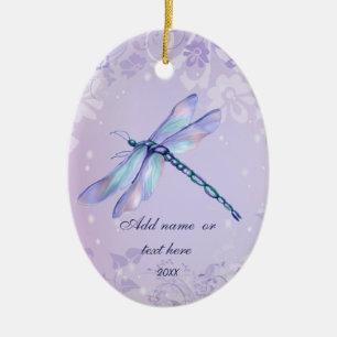 Pastel Dragonfly Ceramic Tree Decoration